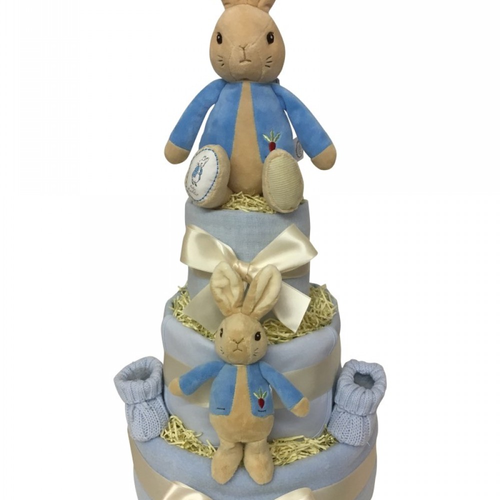 Three Tier Nappy Cake With Peter Rabbit Nappy Cakes And Baby Ts Uk