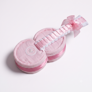 Pink Baby Guitar Nappy Cake - 90cm
