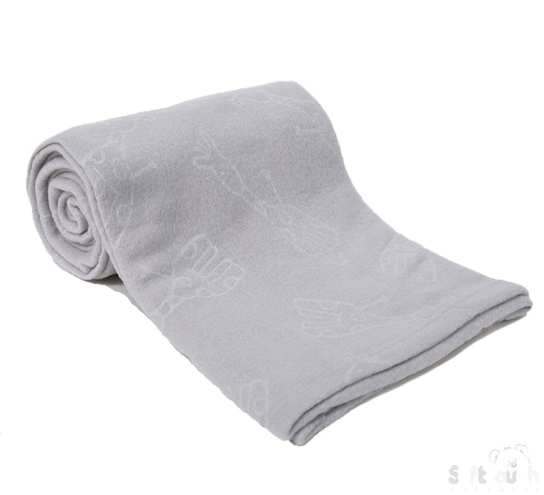 grey fleece blanket by soft touch