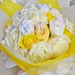 Baby Clothing Bouquet - Yellow & White