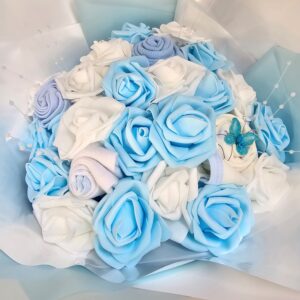 Baby Clothing Bouquet - Blue & White