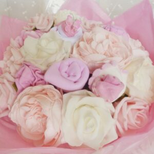 Baby Clothing Bouquet - Pink & White