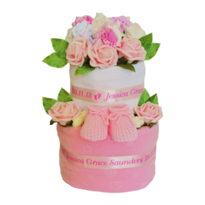 Baby Bouquet Nappy Cake With Foam Roses
