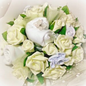 Baby Clothing Bouquet - Cream & White