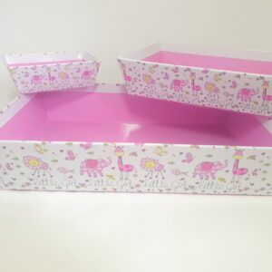 Medium Baby Hamper Tray 30x21x6cm - Pink or Blue