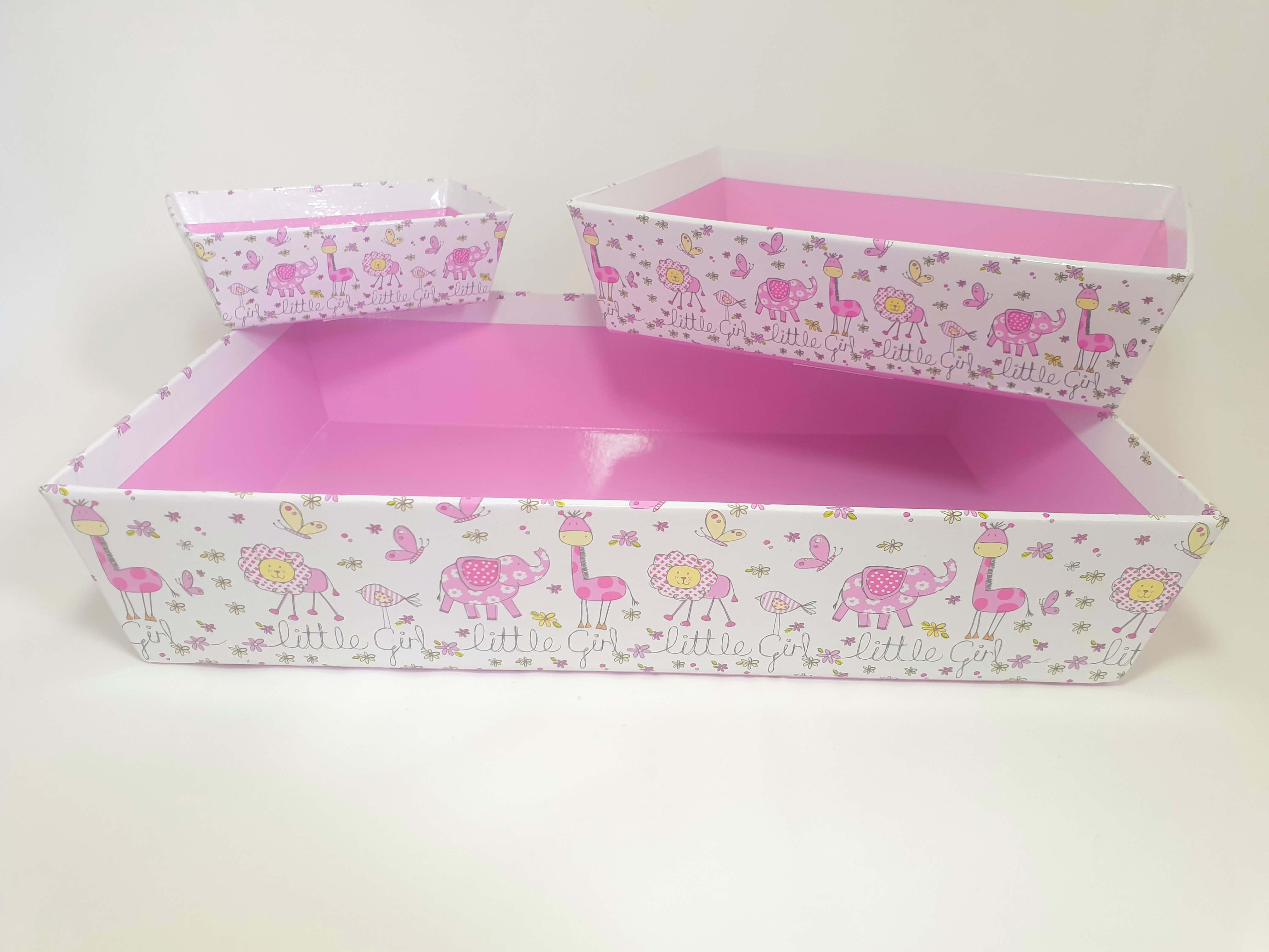 Medium Baby Hamper Tray 30x21x6cm - Pink or Blue