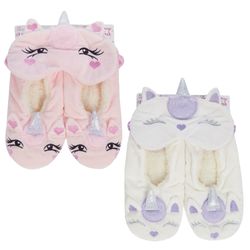 Ladies Unicorn Eyemask & Slipper Set