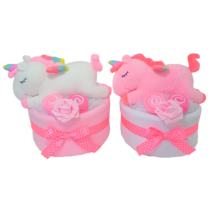 11" Unicorn Plushie Nappy Cake